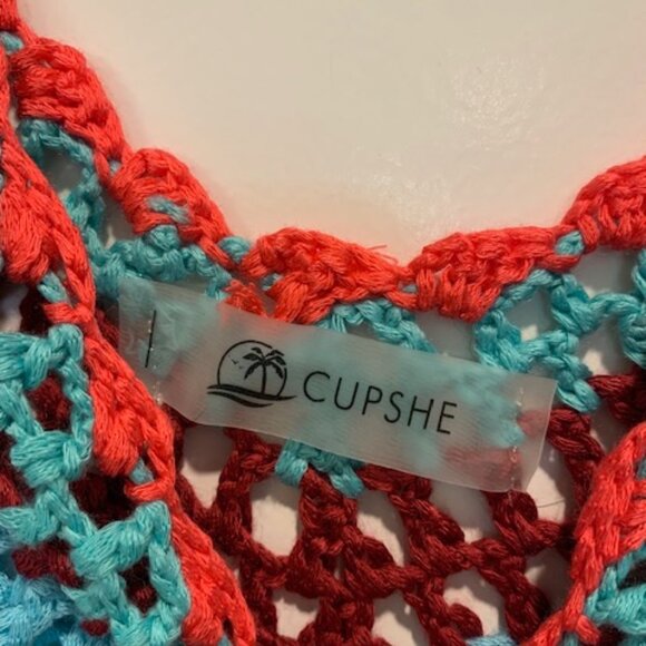 White Cover Up with Rainbow Crochet Trim - Cupshe - Picture 5 of 6